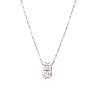 Bvlgari Parentesi Ring Pendant Necklace 18K White Gold