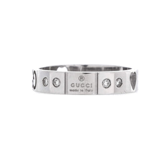 Gucci Icon Amor 10 Diamonds Heart Band Ring 18K Rose Gold and Diamonds Thin
