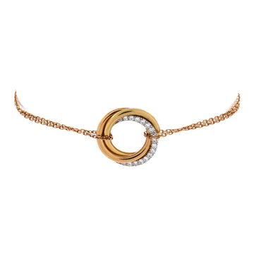 Cartier Trinity Chain Bracelet 18K Tricolor Gold and Diamonds