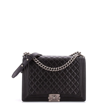 Chanel Boy Flap Bag Quilted Lambskin Large