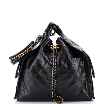 Chanel 25 Hobo Bag Quilted Shiny Crumpled Calfskin Medium