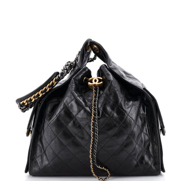 Chanel 25 Hobo Bag Quilted Shiny Crumpled Calfskin Medium