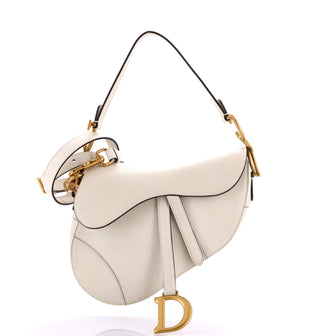 Christian Dior Saddle Handbag Leather Medium