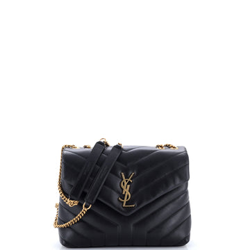 Saint Laurent Loulou Shoulder Bag Matelasse Chevron Leather Small