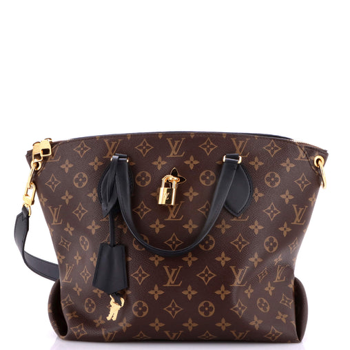 Louis Vuitton Flower Zipped Tote Monogram Canvas MM Brown 4308961
