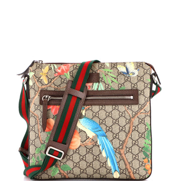 Gucci Front Zip Messenger Tian Print GG Coated Canvas Medium