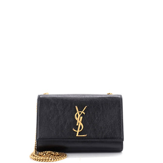 Saint Laurent Classic Monogram Crossbody Bag Grainy Leather Small