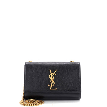 Saint Laurent Classic Monogram Crossbody Bag Grainy Leather Small