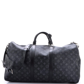 Louis Vuitton Keepall Bandouliere Bag Monogram Eclipse Canvas 55