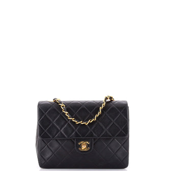 Chanel Vintage Square Classic Flap Bag Quilted Lambskin Small