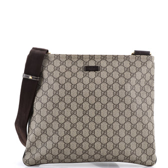 Gucci Zip Top Messenger Bag GG Coated Canvas Large