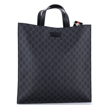 Gucci Convertible Soft Open Tote GG Coated Canvas Tall