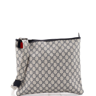 Gucci Web Loop Flat Messenger GG Coated Canvas Large