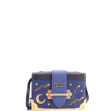 Prada Cahier Crossbody Bag Embellished Leather Small