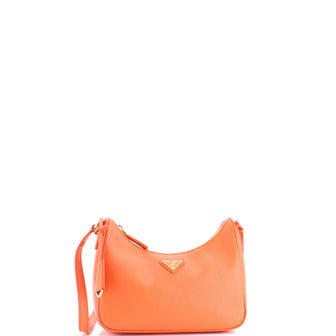 Prada Re-Edition Hobo Saffiano Leather Mini