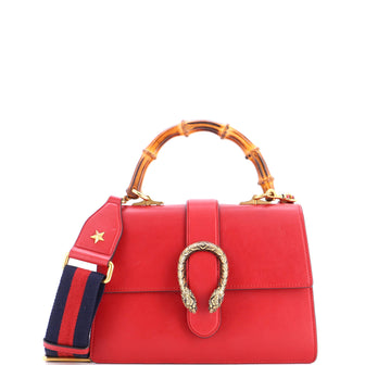 Gucci Dionysus Bamboo Top Handle Bag Leather Medium