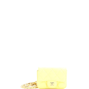Chanel Classic Flap Chain Belt Bag Quilted Caviar Mini