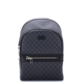 Gucci Front Zip Pocket Backpack GG Coated Canvas Medium