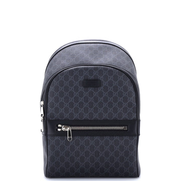 Gucci Front Zip Pocket Backpack GG Coated Canvas Medium