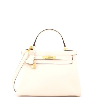 Hermes Kelly Handbag Light Togo with Gold Hardware 28