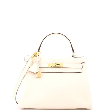 Hermes Kelly Handbag Light Togo with Gold Hardware 28