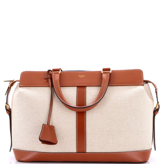 Celine Cabas de France Tote Canvas with Leather Medium