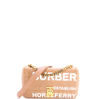 Burberry Lola Shoulder Bag Quilted Printed Leather Small