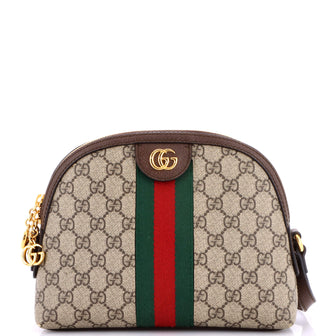 Gucci Ophidia Dome Shoulder Bag GG Coated Canvas Small