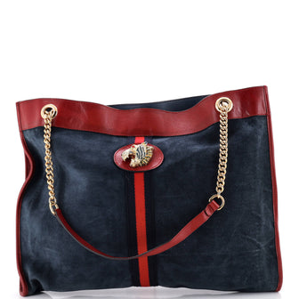 Gucci Rajah Chain Tote Suede Large