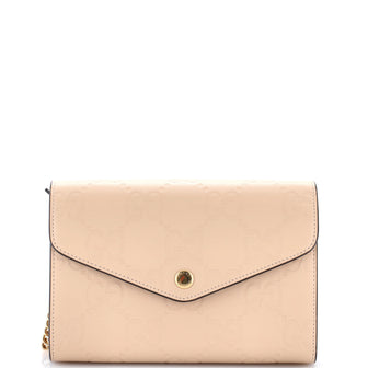 Gucci Envelope Wallet on Chain Guccissima Leather