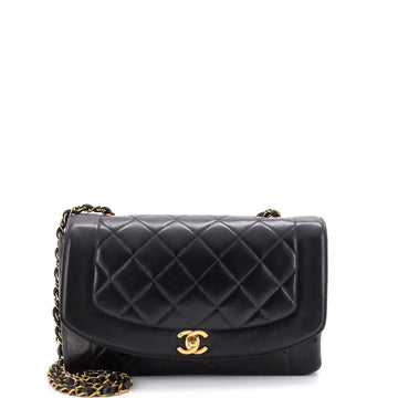 Chanel Vintage Diana Flap Bag Quilted Lambskin Medium