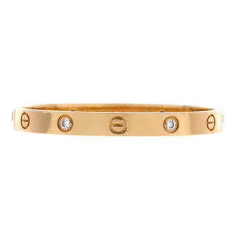 Cartier Love 4 Diamond Bracelet 18K Yellow Gold with Diamonds