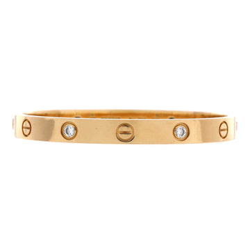 Cartier Love 4 Diamond Bracelet 18K Yellow Gold with Diamonds