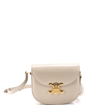 Celine Triomphe Besace Clea Flap Bag Leather