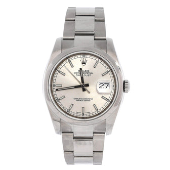 Rolex Oyster Perpetual Datejust Automatic Watch Stainless Steel 36