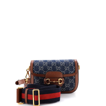 Gucci Horsebit 1955 Shoulder Bag GG Denim Mini