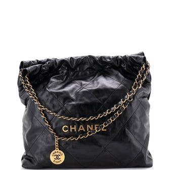 Chanel 22 Chain Hobo Quilted Calfskin Medium