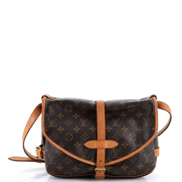 Louis Vuitton Saumur Handbag Monogram Canvas 30