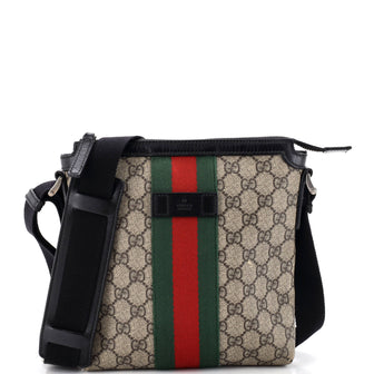 Gucci Web Messenger Bag GG Coated Canvas Small