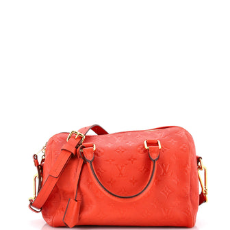 Louis Vuitton Speedy Bandouliere Bag Monogram Empreinte Leather 25