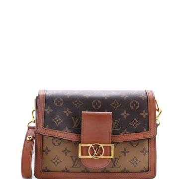 Louis Vuitton Dauphine Shoulder Bag Reverse Monogram Canvas MM