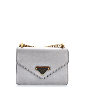 Prada Envelope Flap Chain Shoulder bag Saffiano Leather Small