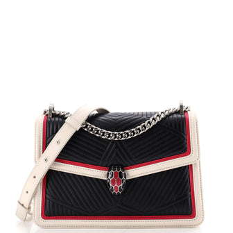 Bvlgari Serpenti Forever Shoulder Bag Quilted Leather Small