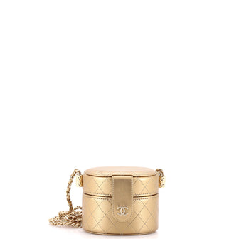 Chanel CC Allure Vanity Case with Chain Quilted Lambskin Mini