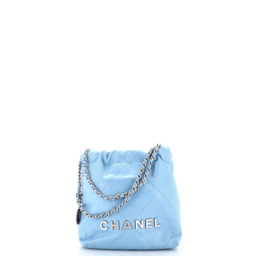 Chanel 22 Chain Hobo Quilted Calfskin Mini