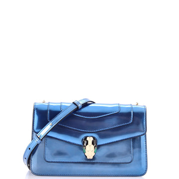 Bvlgari Serpenti Forever Shoulder Bag Metallic Leather Small