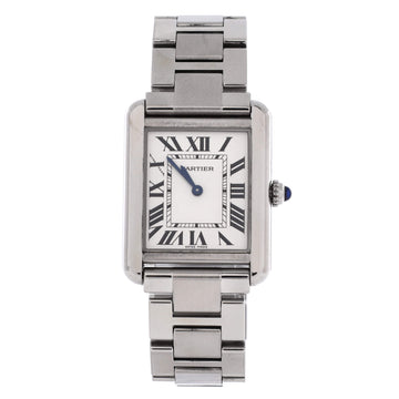 Cartier Tank Solo Quartz Watch Stainless Steel 24