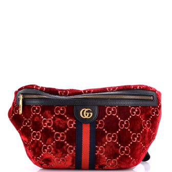 Gucci Ophidia Zip Belt Bag GG Velvet