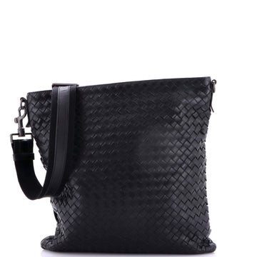 Bottega Veneta Flat Messenger Bag Intrecciato Nappa Medium
