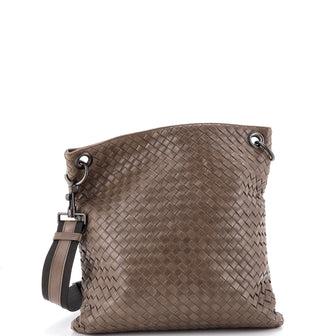 Bottega Veneta Flat Messenger Bag Intrecciato Nappa Medium
